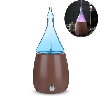 

Desktop Electric Ceramic Glass Aromatherapy Pure Essential Oils Diffuser with LED Air Fog Nebulizer Humidifier for Home Badroom