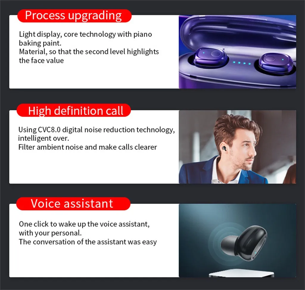 Ouhaobin bleutooth наушники мини настоящие беспроводные наушники HIFI 6D объемный звук стерео tws наушники мобильные наушники 1212#2