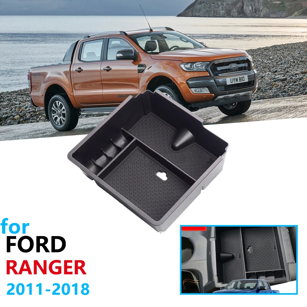 Автомобильный Органайзер аксессуары для Ford Ranger 2011 2012 2013 на Wildtrak подлокотник ящик для хранения