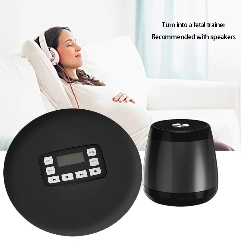 Беспроводной Bluetooth стерео портативный CD плеер для 3,5 мм AUX аудио с подзаряжаемые светодиодные дисплей персональный CD музыкальный плеер