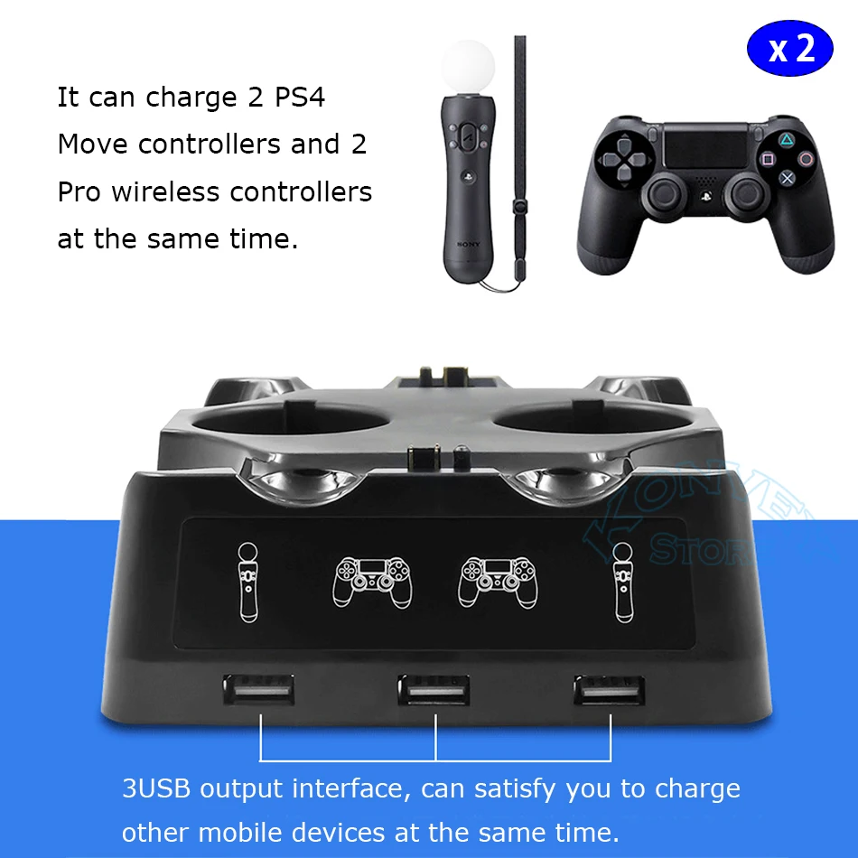 Support de chargeur pour manette de jeu PS4 PS Move VR PSVR