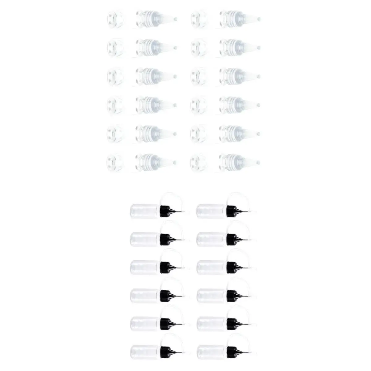 24x Needle Tip Bottle for Liquid Juice E-Shisha Dropper Filler 10ml + 15ml