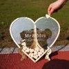 Hearts Unique Wedding Mr Mrs Guest Book Decoration Memory Guest Book Drop Box Signature Acrylic Guest Book Alternative ► Photo 2/4