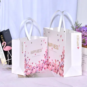 

Heart Gift Bag Candy Bag Paper Bag Customizable Cartoon Lovely Letter Packing Bags Gift Bag Gift Bag Fashion Storage Gift Bag