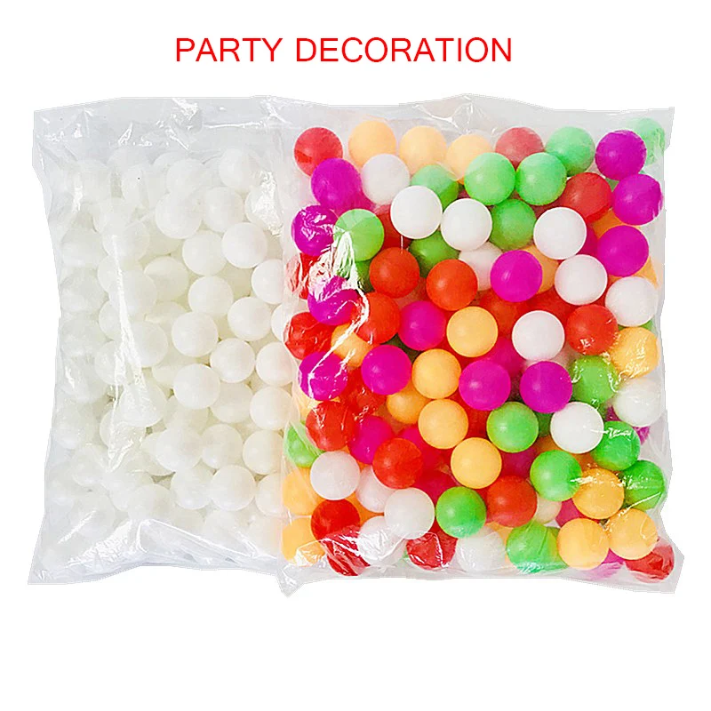 Hot Sale PE Colored Beer Ping Pong Ball 38 mm With Seam For Game Party Decoration Plastic Balls 144 pcs/bag |