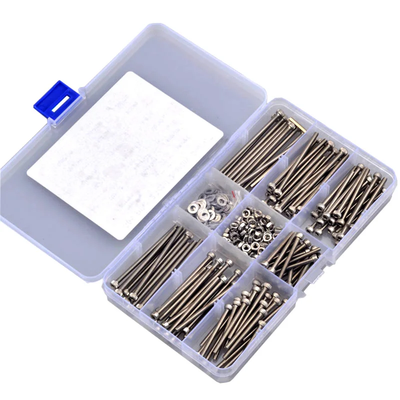 360PCS Hex Hexagon Socket Cap Head Screws Set Stainless Steel M3 Extension Screw Allen Head Bolt with Nut Washers Assortment Kit