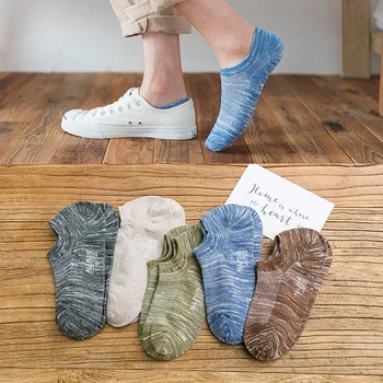 

5 Pairs/lot Spring Summer Men Cotton Socks Ankle Invisible Boat Socks For Men Sports Casual Shallow Mouth Short Socks Male