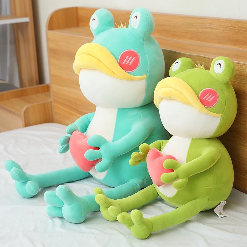 Популярная большая плюшевая игрушка Huggable в виде лягушки с сердцем мягкие