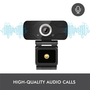 

Computer Camera, 1080P HD Home Webcast Live Video with USB Built-in Microphone Webcam