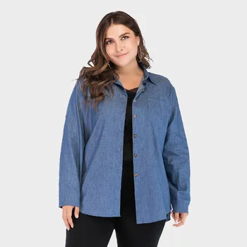 

Autumn Spring Blouse Women Plus Size Tops Loose Casual Fashion Large Size Long Sleeve Shirts Blusas Mujer De Moda TJR5586