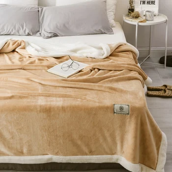

Thick coral velvet blanket warm and luxurious flocking bed single double sleeping blanket air-conditioned blanket in winter