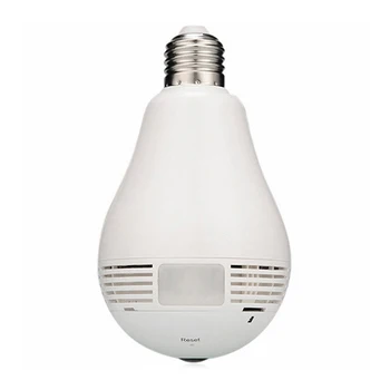 

360 Degree Night Vision Panoramic Wifi HD Wireless Bulb Camera Home Security Two Way Audio Remote Smart Monitor Support TF Card
