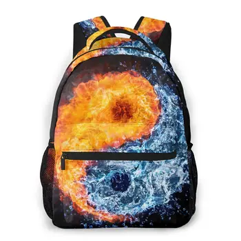 

Mountaineering Backpack Fire And Water Yin Yang Shoulder Bags Backpacks