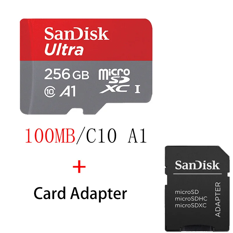 Sandisk Ultra Micro SD 128 ГБ 32 ГБ 64 Гб 256 Гб 16 Гб 400 Гб Micro SD карта SD/TF флэш-карта памяти 32 64 128 Гб microSD для телефона - Емкость: QUNC-256G-KT2