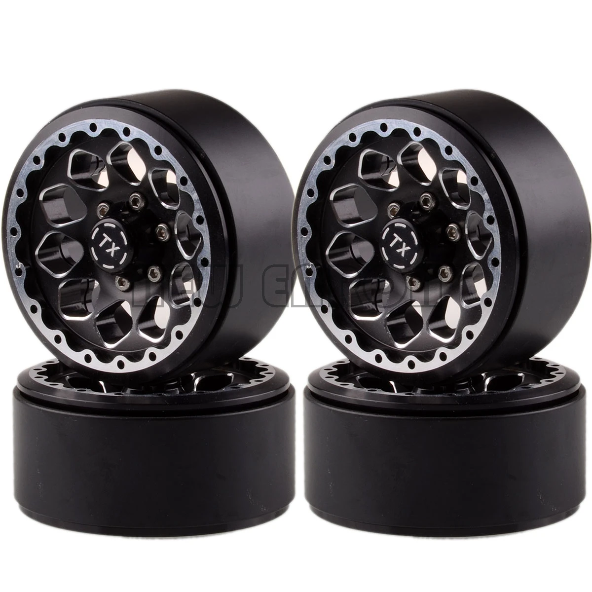 Новинка ENRON 4P алюминий 1 9 &quotBeadlock обод черный 1065 для Axial SCX10 D90 D110 Радиоуправляемый