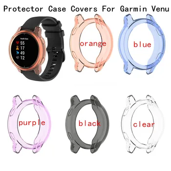 

Protective TPU Clear Frame Protector Case Covers For Garmin Venu Smart Watch Band Strap Accessories Bumper Skin Shell