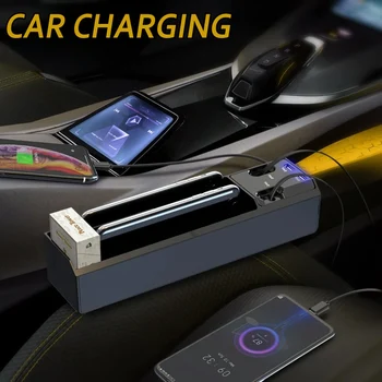 

Spot Dual USB Multifunctional Storage Box Phone Charger Car Automative Storage Case M8617