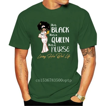 Nowość ona czarna ona królowa ona pielęgniarka G200L damska bawełniana koszulka tanie i dobre opinie LBVR CN (pochodzenie) SHORT Drukuj Z okrągłym kołnierzykiem COTTON 2018 men women Sukno Na co dzień T Shirt Men High Quality 100 Cotton