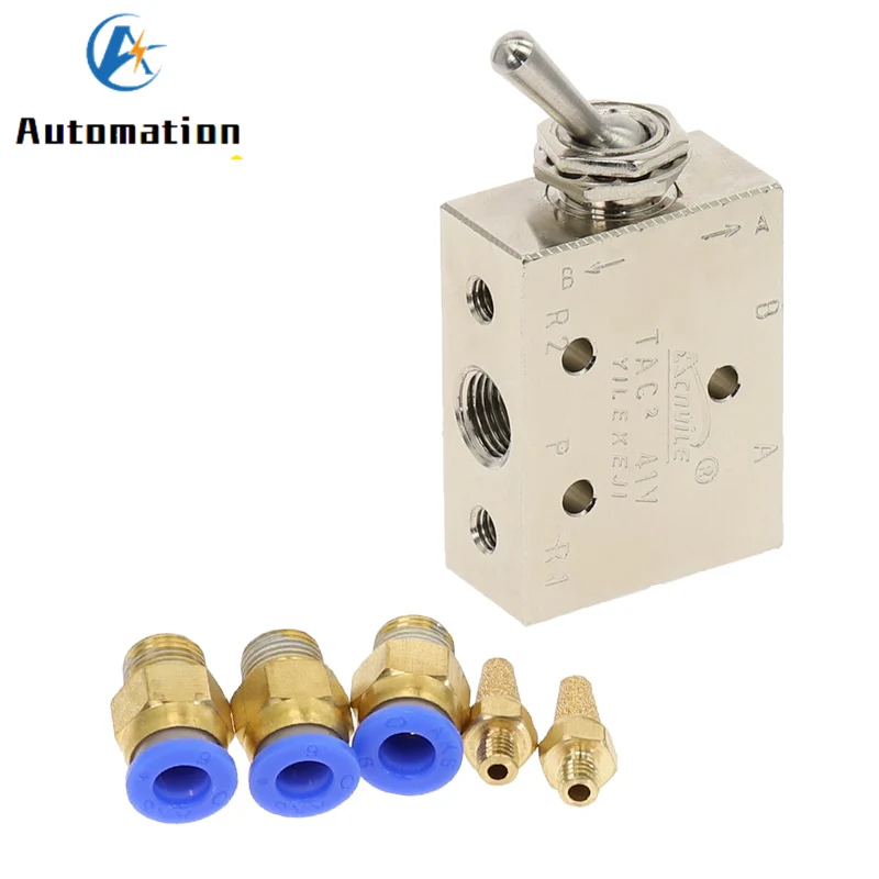 mecanica interruptor pneumatico acessorios silenciador 2 posicoes 5way 1 8 02