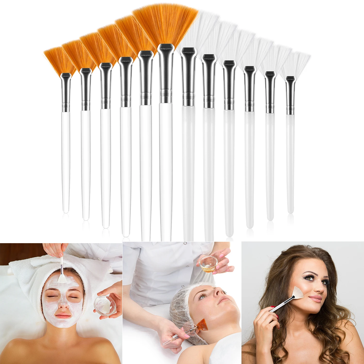 1pc Fashion Silicone Facial Face Mask Brush Diy Mask Mud Mixing Brush