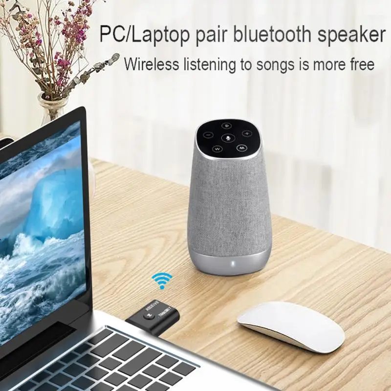 2 в 1 Bluetooth 5,0 передатчик приемник подключи и играй удобный и быстрый в эксплуатации USB 3,5 мм аудио стерео адаптер ключ