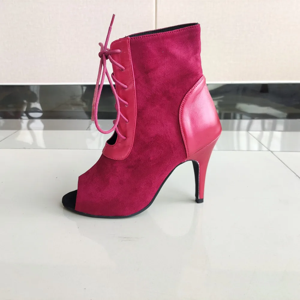 

DIY Women Dance Shoes Fashion Dancing Style Women Latin Dance Shoes High Heel Lady Purple Ballroom Dance Shoes Party Salsa Shoes