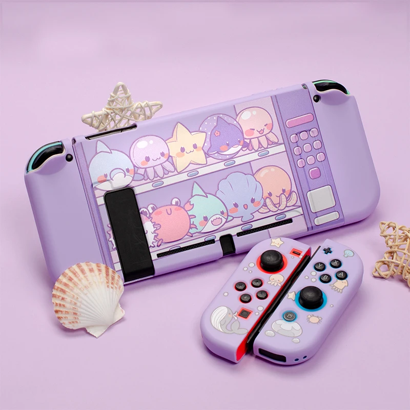 Protective Shell For Nintendo Switch Case Cute Kawaii Cat Dog Soft TPU Cover For Nintendo Switch Skin Console JoyCon Accessories