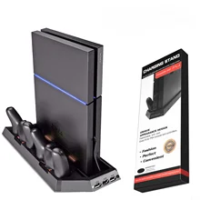 PS4 двойной контроллер зарядное устройство зарядная док-станция кулер вентилятор охлаждения вертикальная подставка с 3 USB концентратор питания для sony Playstation 4