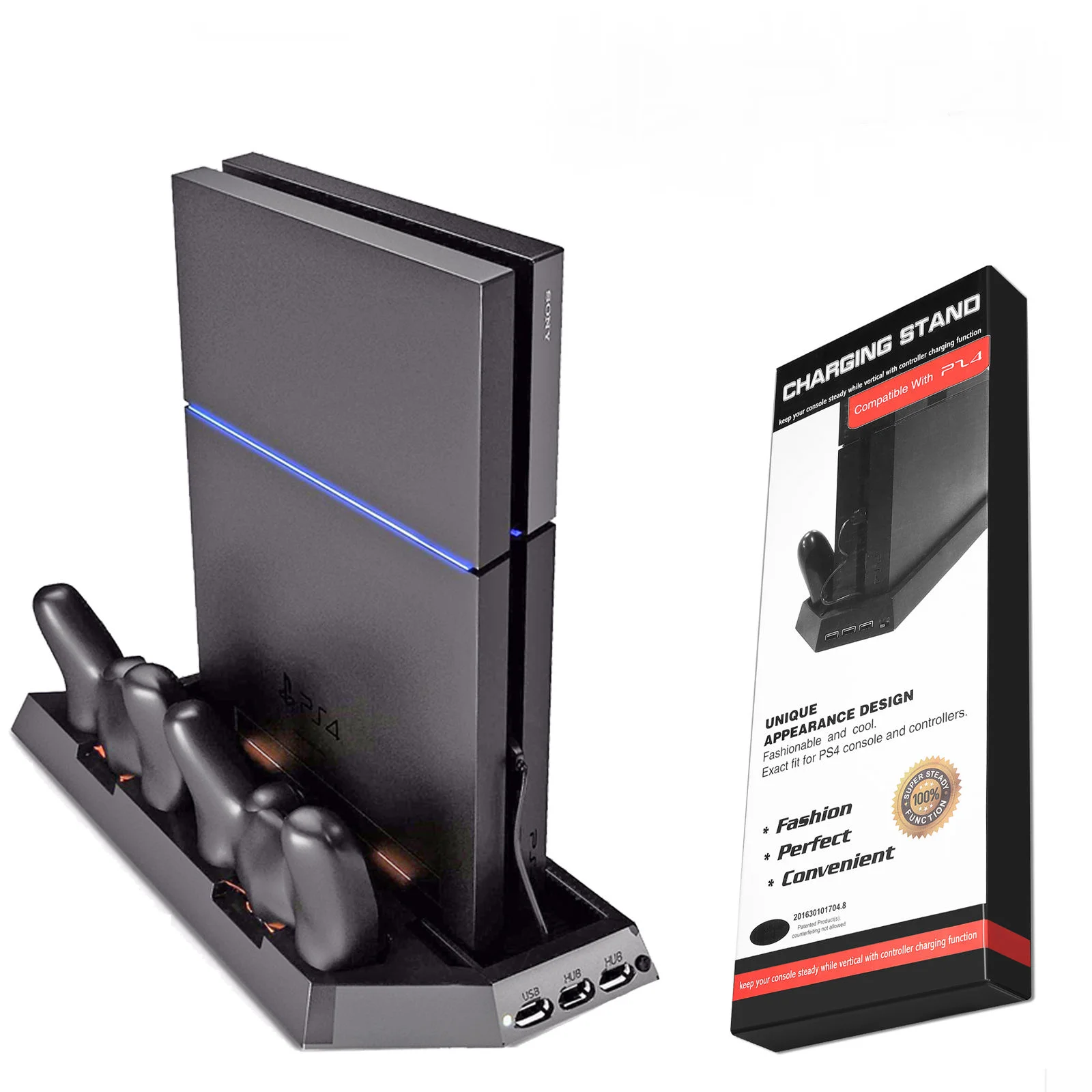 Ps4 3 Usb Power Hub Vertical Dual Controller Charger Charging Dock Station With Cooling Fan Stand For Playstation 4 Console Stands Aliexpress