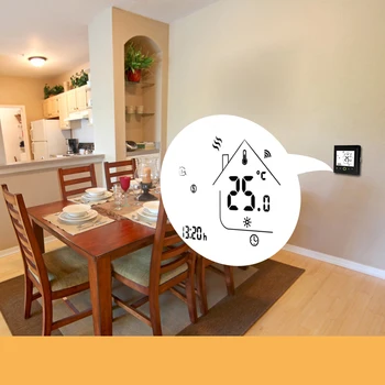 

WiFi Thermostat with Touchscreen LCD Display Weekly Programmable Energy Saving Smart Temperature Controller for Gas Boiler/Water