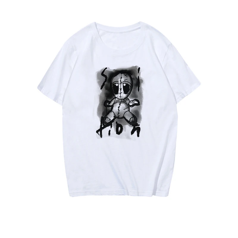 Harajuku Butterfly Cartoon Print T Shirt Women Punk Loose Top Vintage Short Sleeve Plus Size Shirts Dropshipping Female T-Shirts