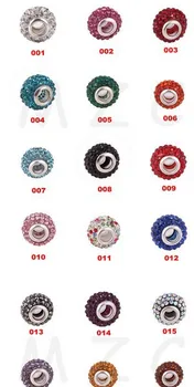 

hot Mix 20 Color 14MM 50Pcs/lot Multi Resin Rhinestone Silver Plated Core Big Hole European Beads Fit Charm Bracelets e2b