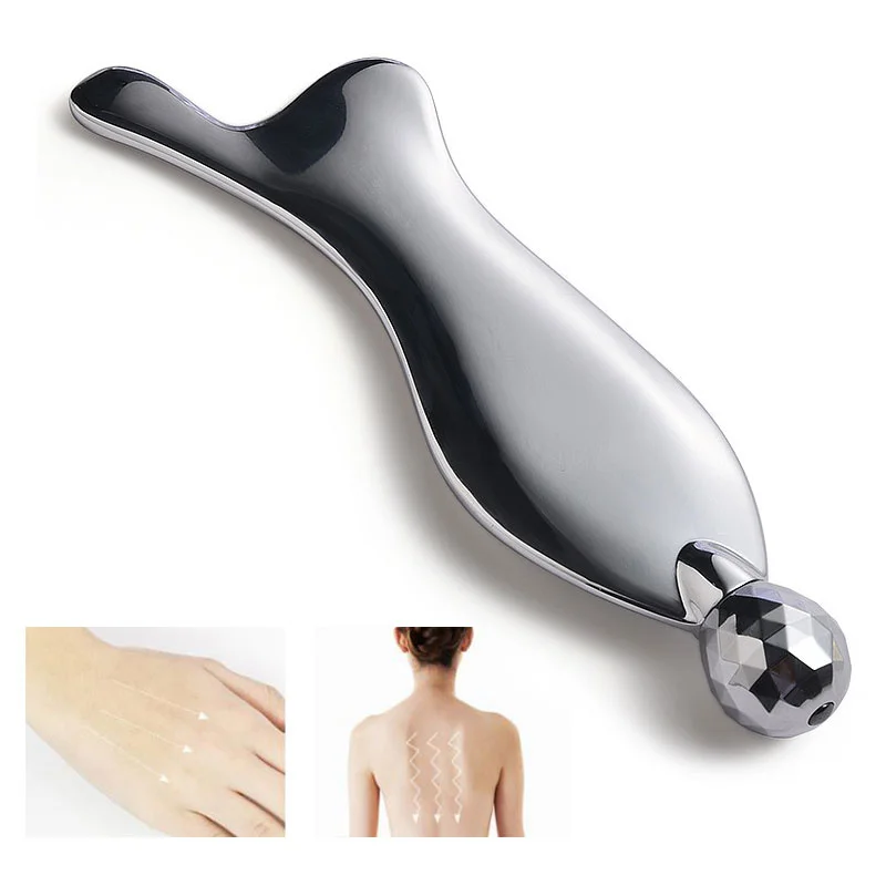 Titanium Alloy Face Massager Effective Fashion V Shape Reduce Fine Lines Face Lift Massage Reuse Guasha Board Face Lift Tool