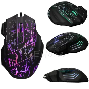 

5500 DPI 7 Buttons LED Optical USB Wired Gaming Mouse Mice For Pro Gamer New