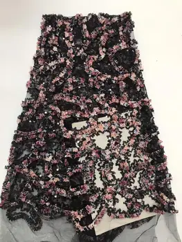 

French Net Lace Fabric Sparkly french Lace fabric ZH-98923 with Embroidery