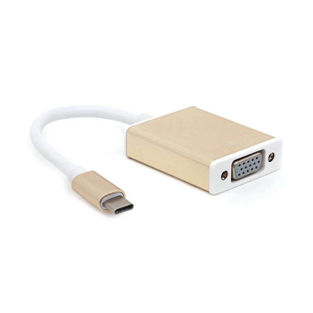 BS1268 USB-C к VGA адаптер USB 3,1 type C USB-C мужчин и женщин VGA адаптер кабель для нового Macbook 12 дюймов Chromebook Pixel Lumia 950XL - Цвет: BS1268