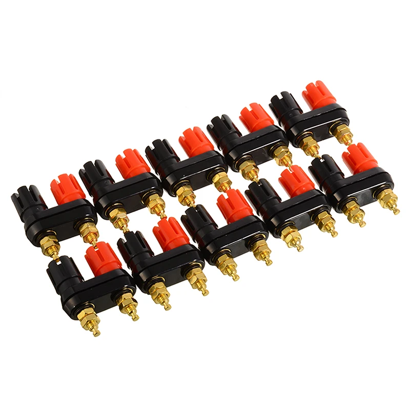 10 шт./лот соединитель для колонок с разъемом типа банан позолоченная пластина