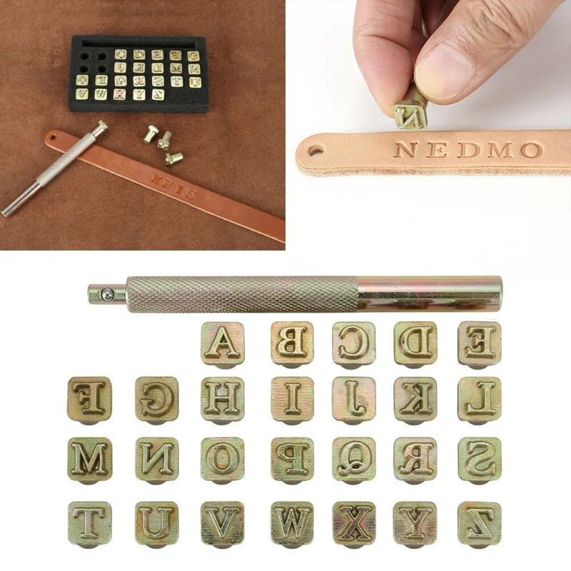 26 шт. кожаные инструменты ручной работы DIY штамповка из кожи и стали с буквами