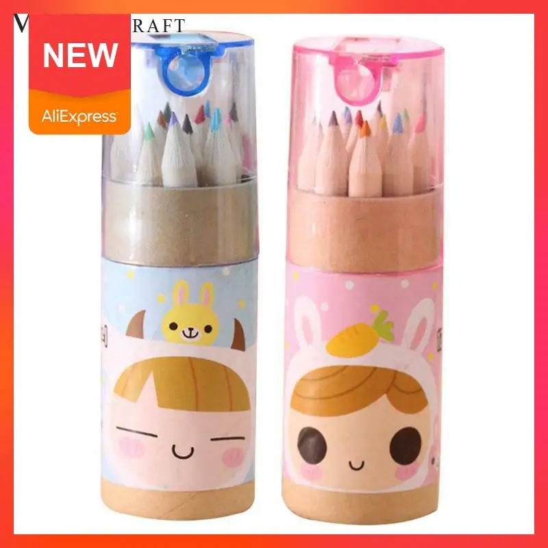 Два вида 12 цветов профессиональный карандаш для рисования школьный мини