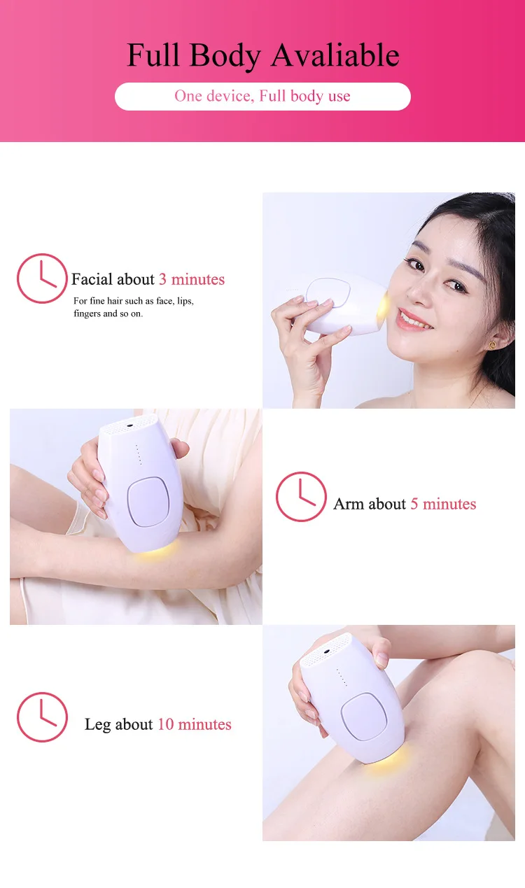 personal use IPL hair removal photon epilator for full body painless laser hair remover soft touch depilator for woman /man