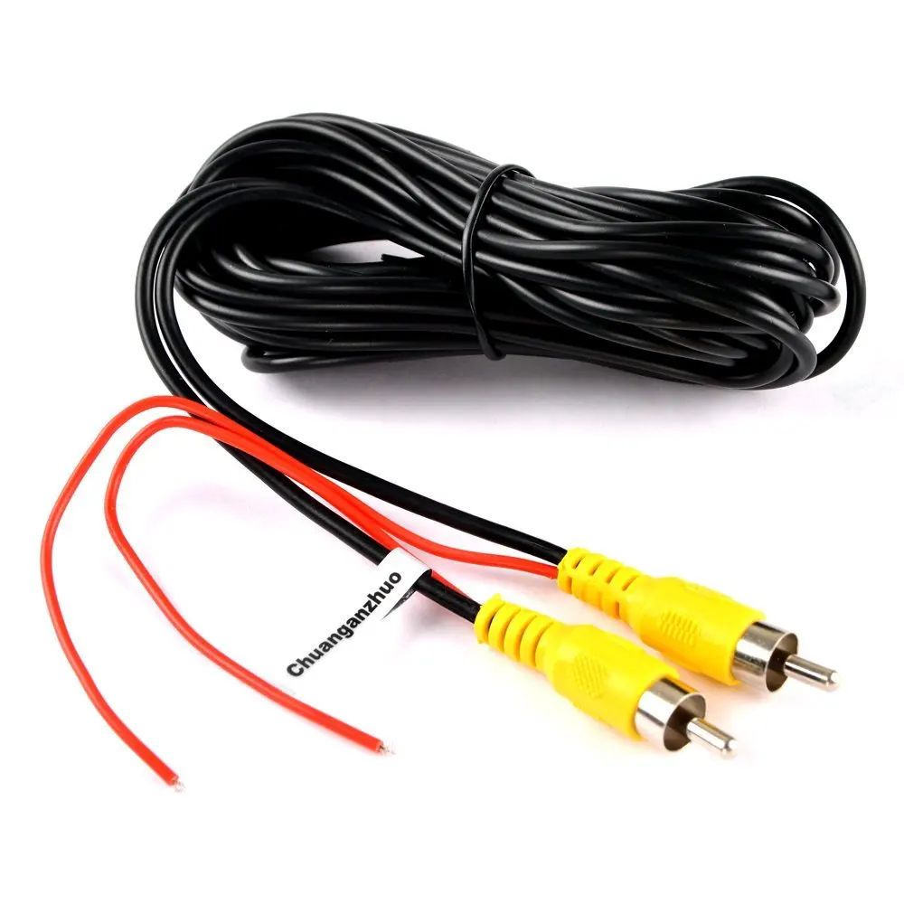 BYNCG AV Cable Universal auto RCA AV Cable wire harness for car rear view camera parking 6m video extension cable