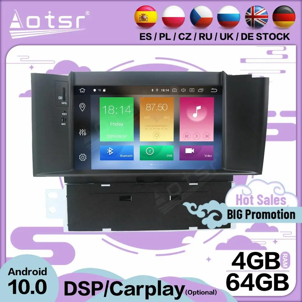 

Carplay мультимедийная стереосистема Android 10 плеер для Citroen C4 C4L DS4 2011 2012 2013 2014 2015GPS BT аудио радио приемник головное устройство