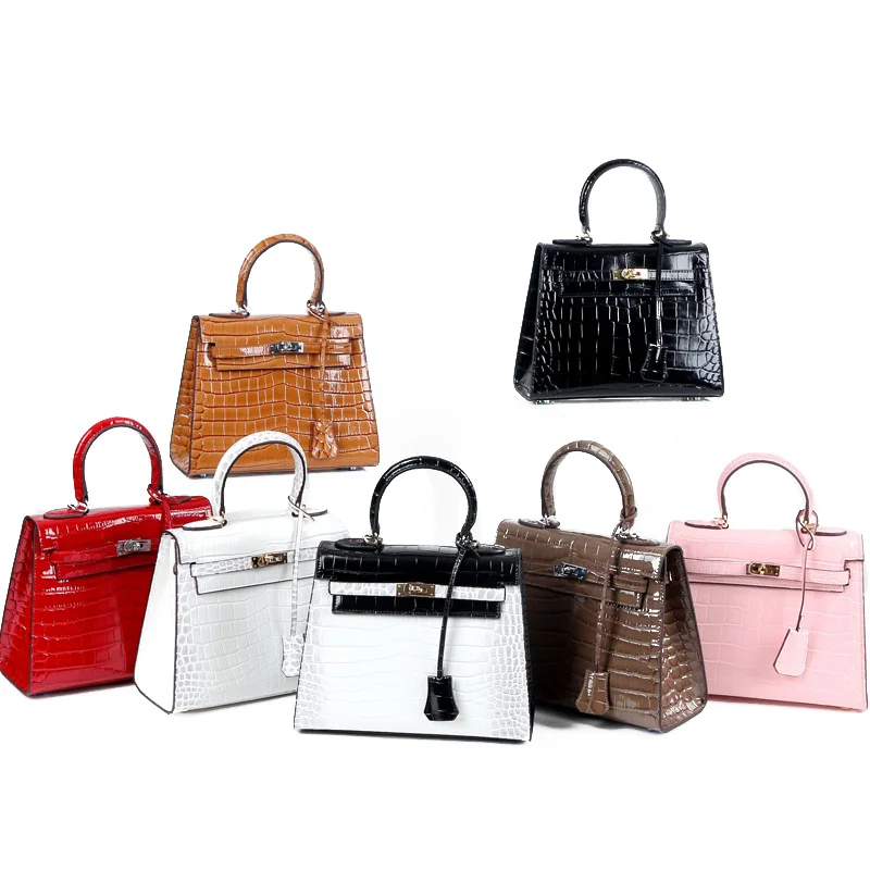 

2019 New Style Europe And America Fashion Genuine Leather Women's Hand Shoulder Leather Bag Kelly-Oblique Bag