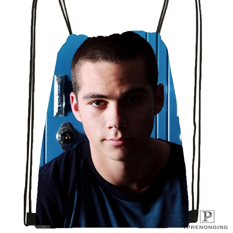 

Custom Dylan O'brien Drawstring Backpack Bag Cute Daypack Kids Satchel (Black Back) 31x40cm#180531-02-56