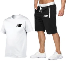 Aliexpress - 2021 Summer New Men Shorts Sets Short Sleeve T Shirt +Shorts Solid Male Tracksuit Set Men’s Brand Clothing 2 Pieces Sets Male