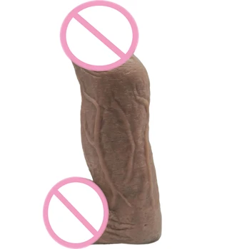 HOWOSEX 8.5cm Brown Super Huge Dildo Thick Giant Realistic Dildo Anal Butt Big Soft Penis Sex Toy For Women 3