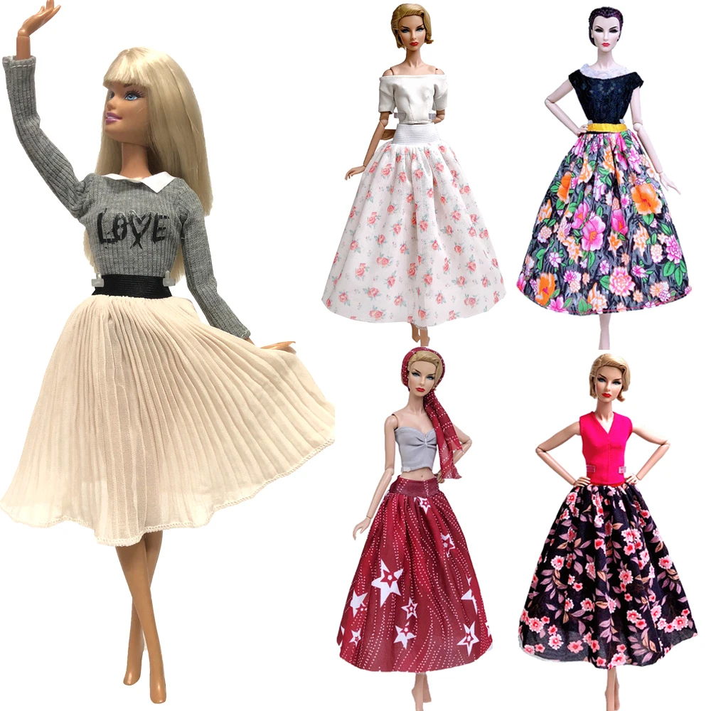 Nk ミックススタイルプリンセスドレス人形服ファッションモデルスカートパーティー手作りドレスバービー人形アクセサリーの女の子のおもちゃギフト Jj 人形アクセサリー Aliexpress