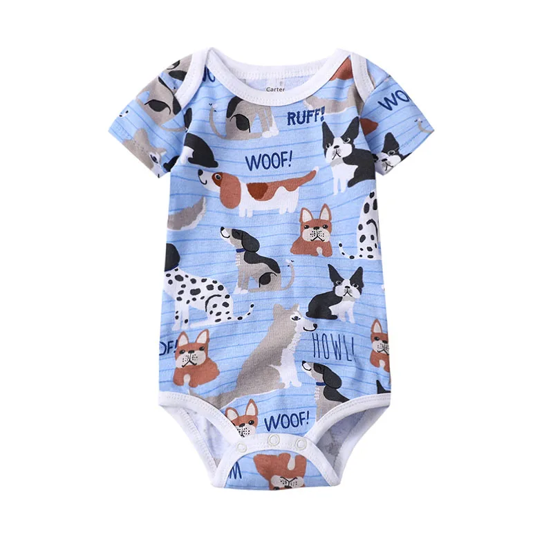 newborn bodysuit baby boys girls clothing short sleeve 3 6 9 12 18 24 months toddler kids clothes - Цвет: Многоцветный