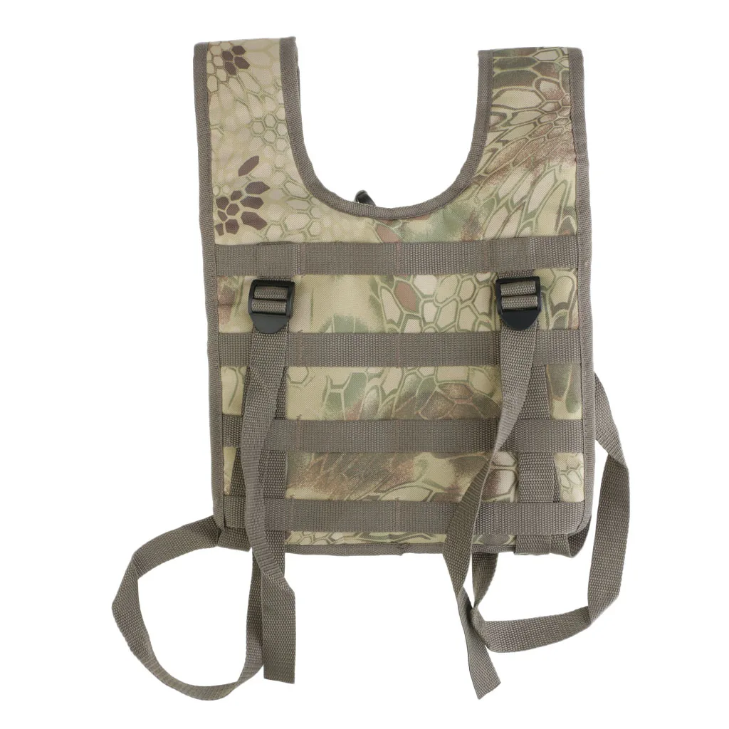 Modular Oxford H-Harness Molle Vest Suspenders for Battle Belt CP 5 Colors Tactical Vest for Camping 
