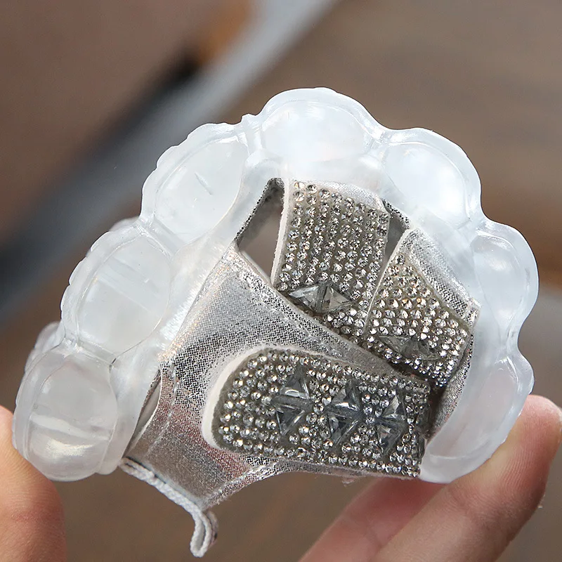 HKXN Summer Shoes Kids Sandals LED Flashing Lights Crystal Bling Hook Loop Breathable Soft Anti Slip Toddler Children Shoes T02